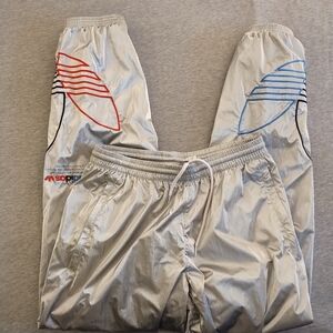 Adidas Men's Unique Silver Jogging Athletic Running Pants Size M
